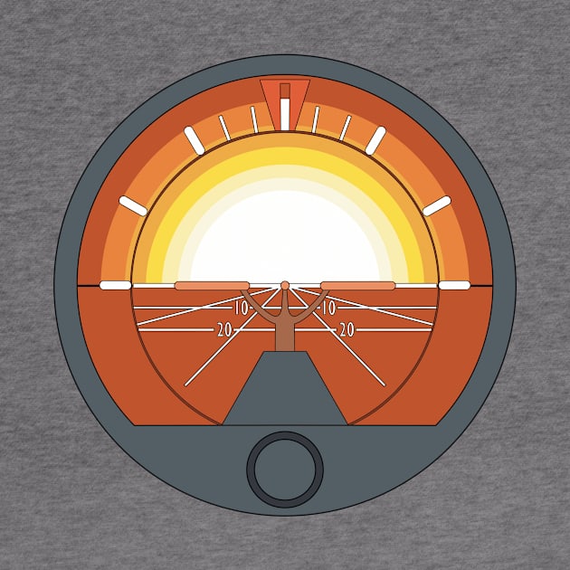 Attitude Indicator Sunset by Kassi Skye